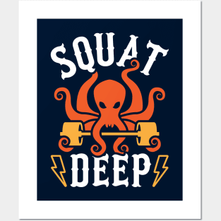 Squat Deep Kraken Posters and Art